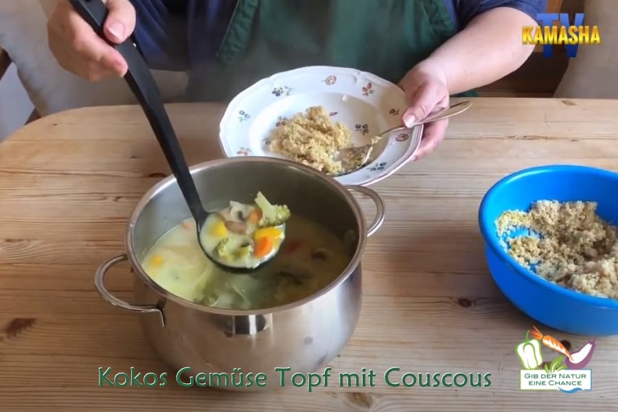 Rezept Kokos Gemüse Topf mit Couscous