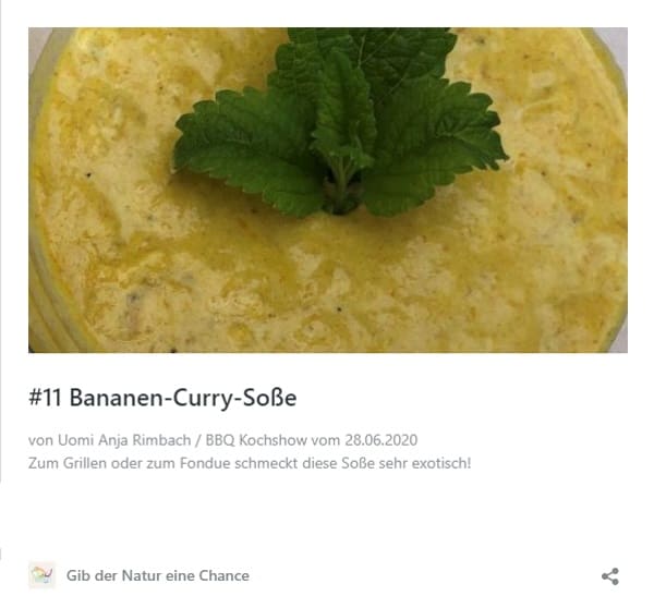 Rezept Bananen Curry Soße