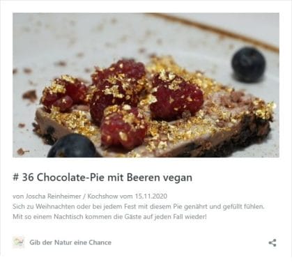 Rezept Chocolate-Pie mit Beeren vegan
