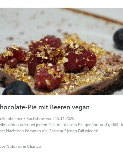 Rezept Chocolate-Pie mit Beeren vegan