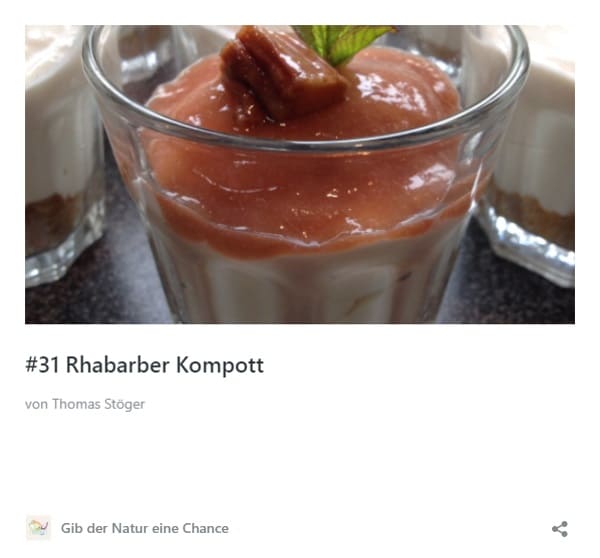 Rezept Rhabarber Kompott