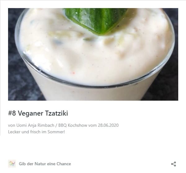Rezept veganer Tzatziki