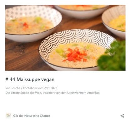 #44 vegane Maissuppe