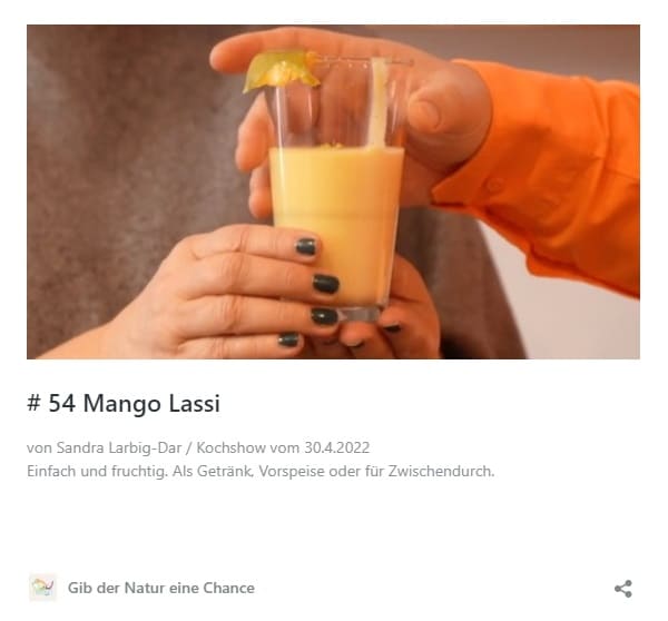Rezept #54 Mango Lassi