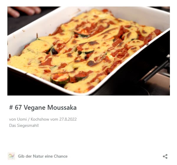 Rezept Vegane Moussaka