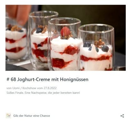 #68 Joghurt-Creme mit Honignüsse