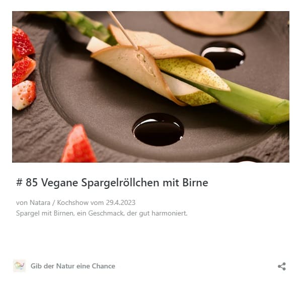 # 85 vegane Spargelröllchen mit Birne
